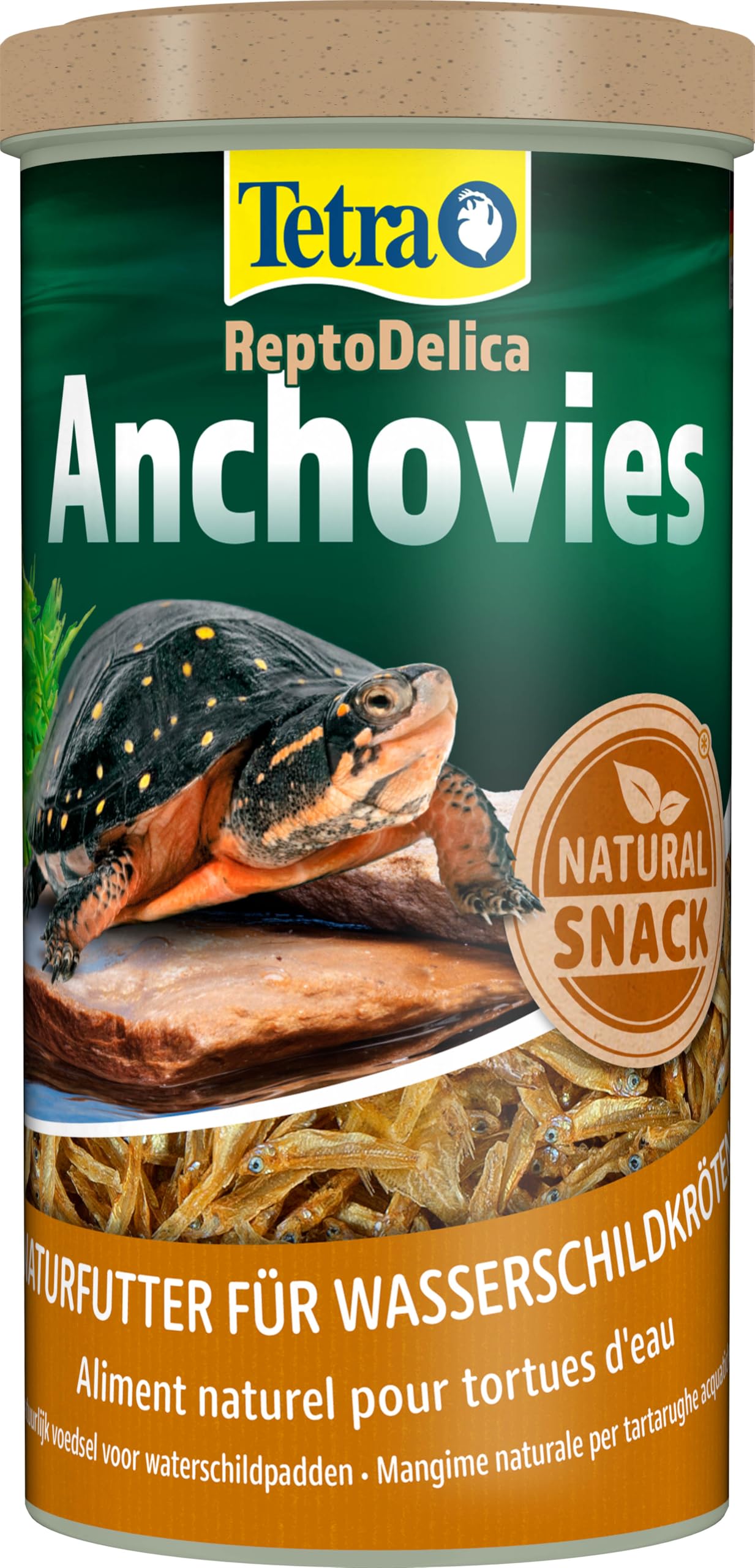 tetra-reptodelica-anchovies-schildkr-ten-futter-1-l-dose-100-getrocknete-fische image 1