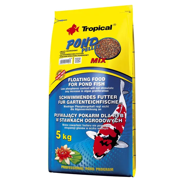 tropical-pond-pellet-mix-schwimmendes-teichfischfutter-5-kg-f-r-koi-goldfische-u image 1