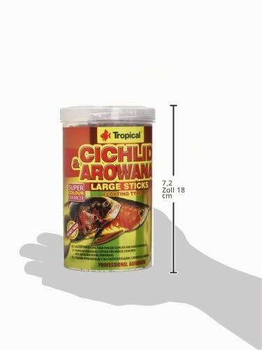 tropical-cichlid-arowana-large-sticks-1000-ml-gro-cichliden-futter image 6