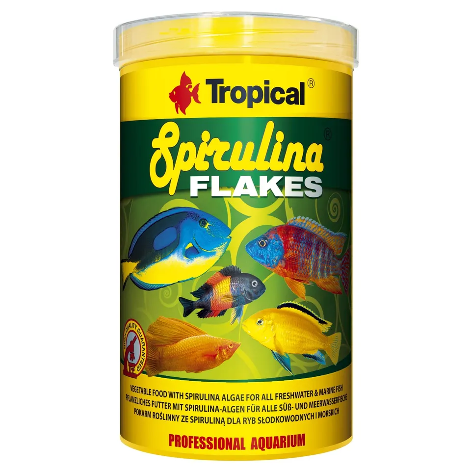 tropical-spirulina-flakes-pflanzliches-flockenfutter-mit-spirulina-1-l image 1