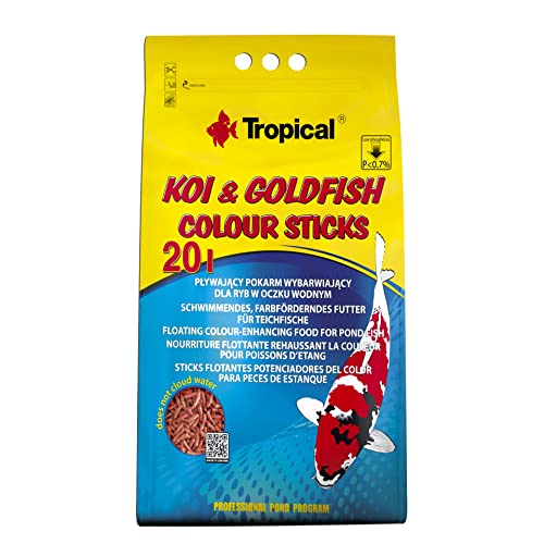 tropical-koi-goldfish-colour-sticks-schwimmendes-teichfisch-futter-20l-1600g image 4