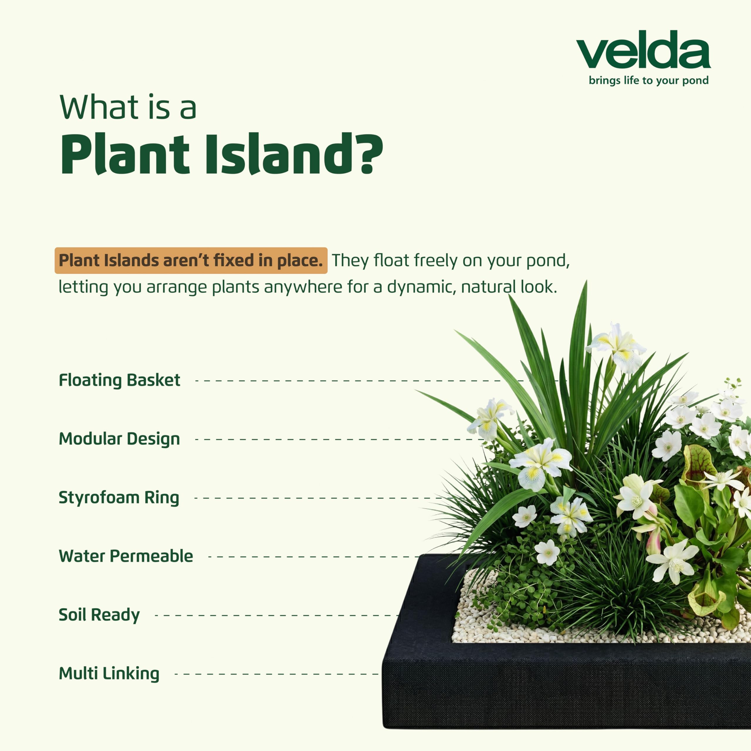 velda-floating-plant-island-eckig-25-cm-schwimmender-pflanzkorb image 4