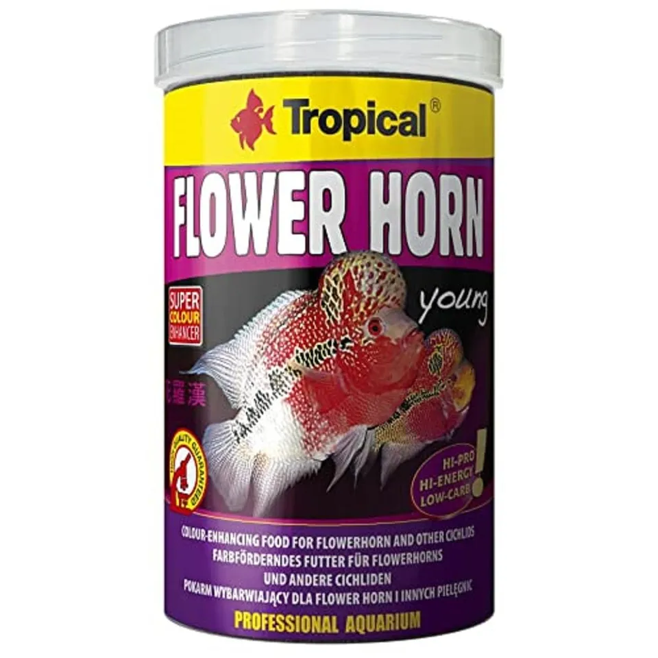 tropical-flower-horn-young-pellet-mit-vitamin-c-380-g-1000-ml-dose image 1