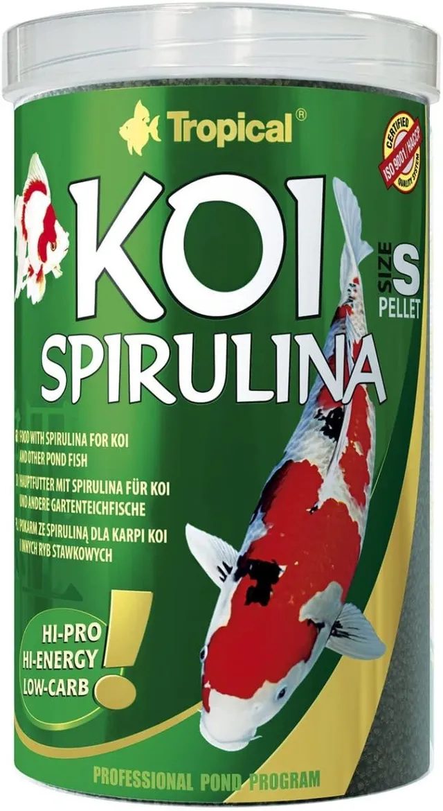 tropical-koi-spirulina-pellet-size-m-1000-ml-320-g-sommer-teichfutter-15-30-c image 1