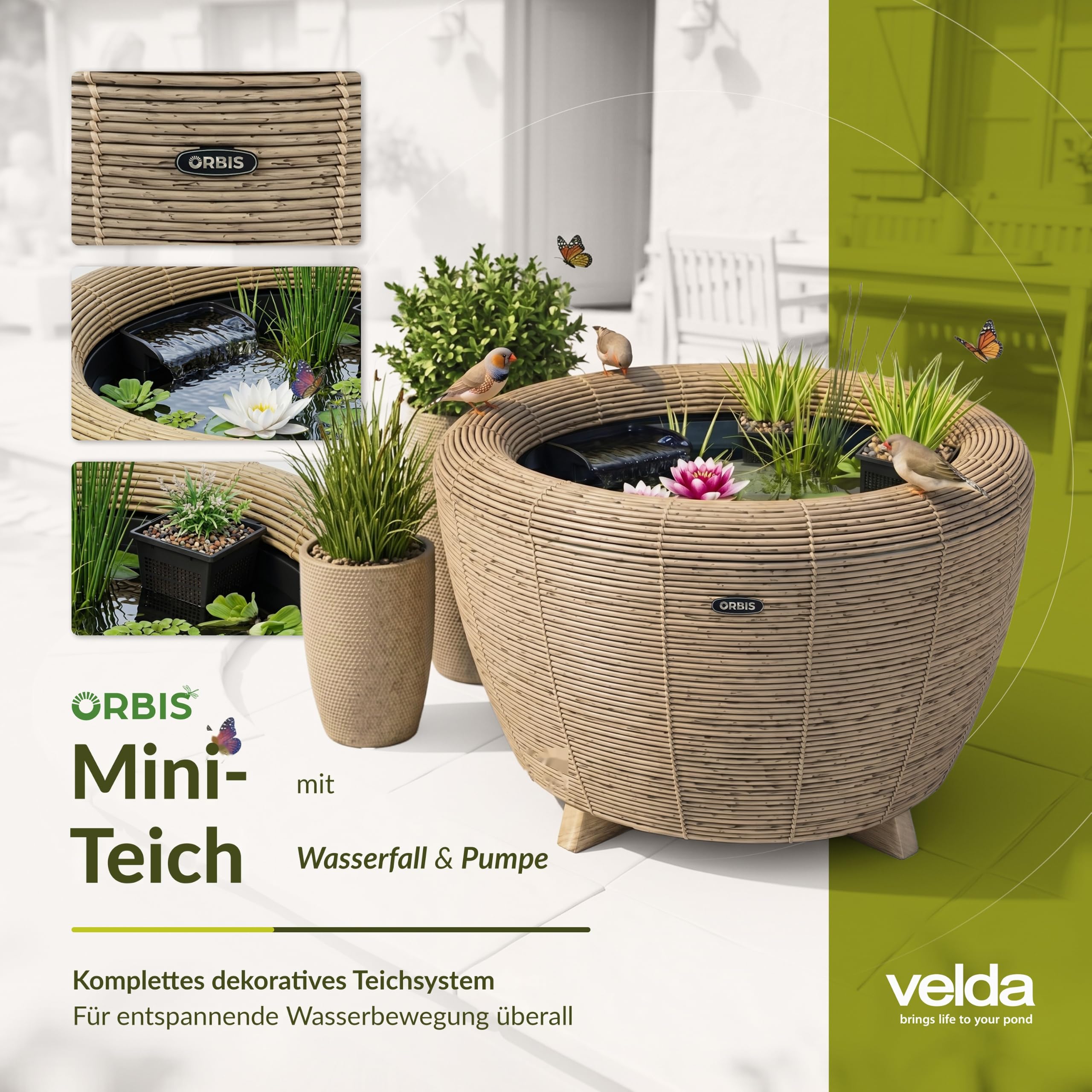 velda-orbis-mini-teich-mit-wasserfall-sepia image 5
