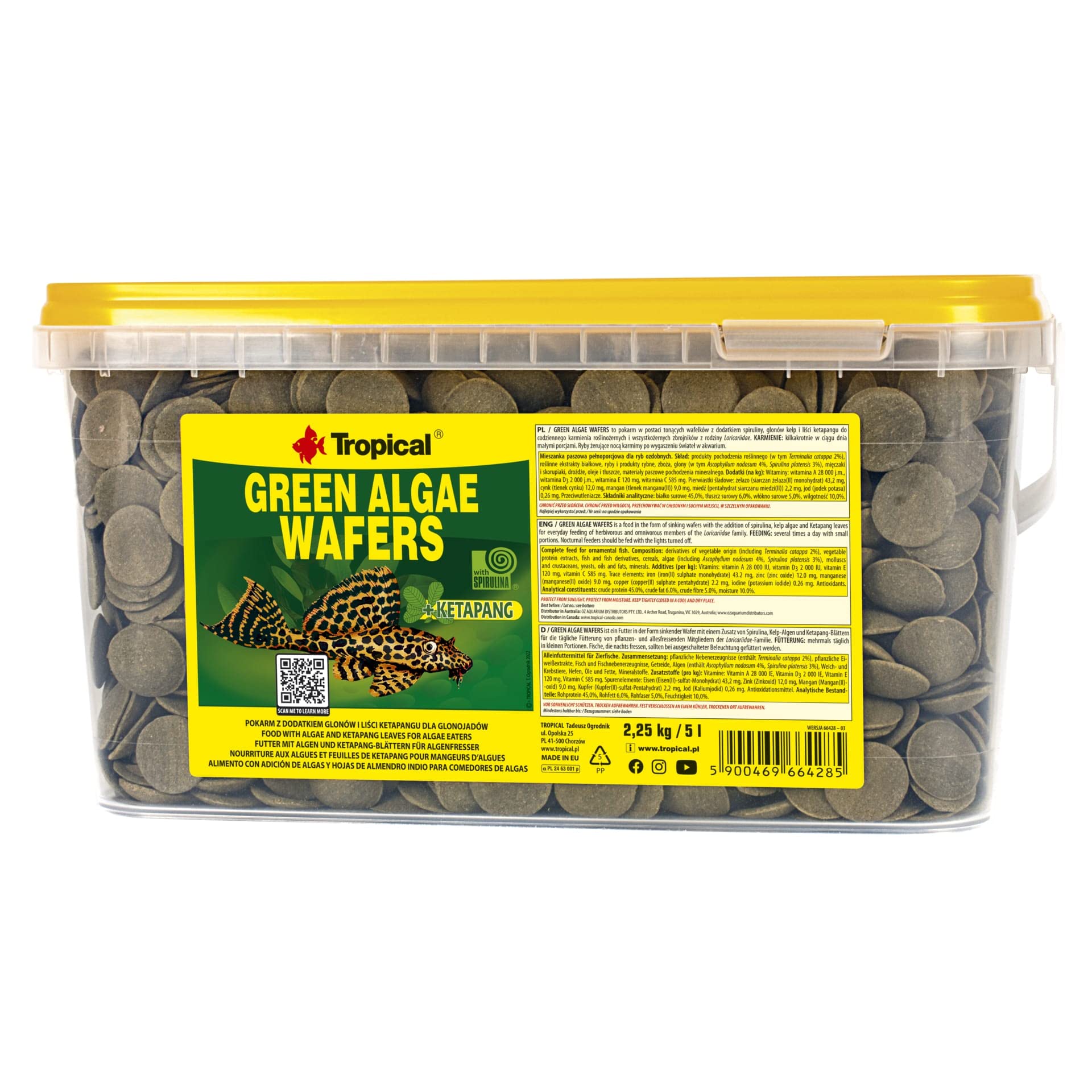 tropical-green-algae-wafers-welschips-250-ml-f-r-pflanzenfressende-bodenfische image 2
