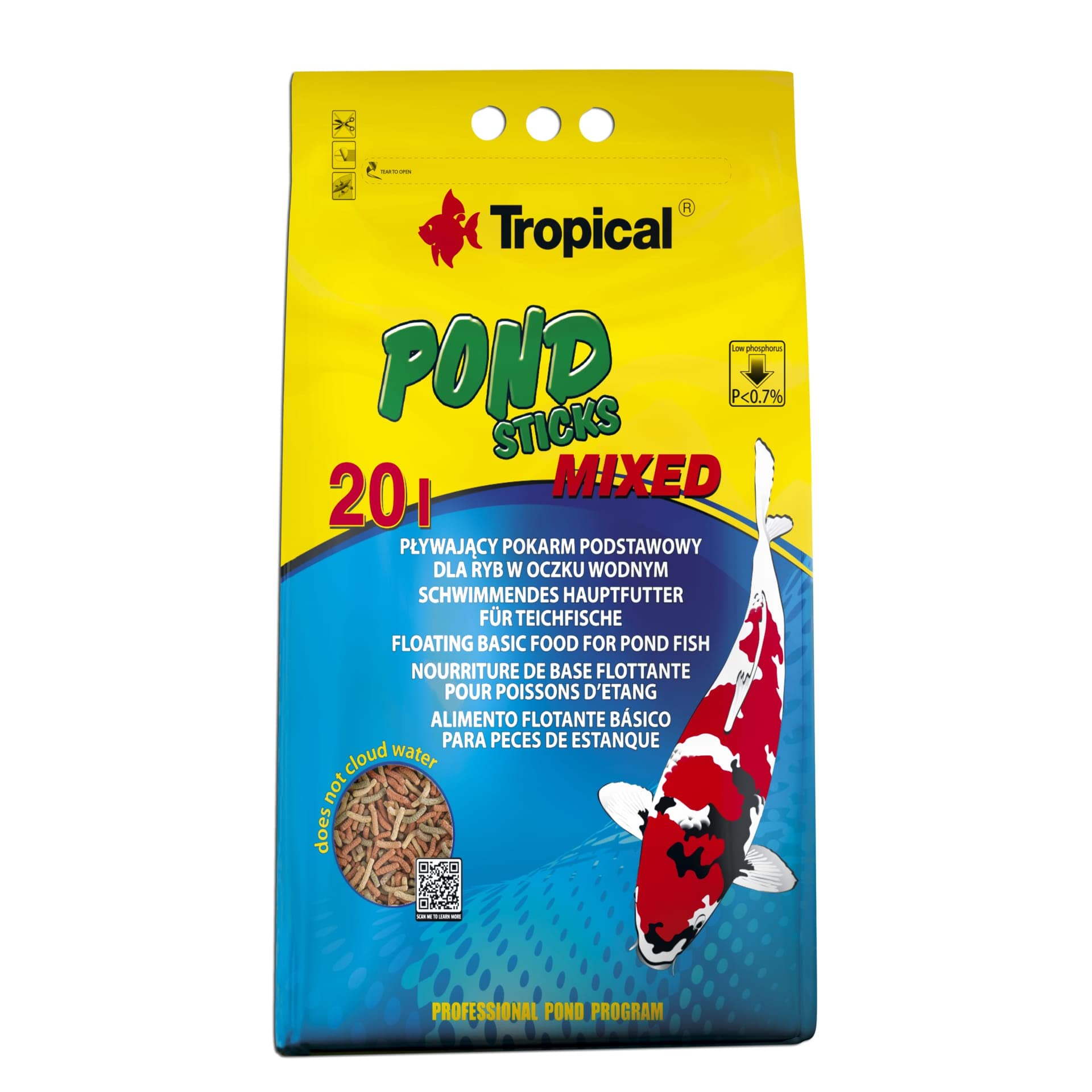 tropical-pond-sticks-mixed-20-l-1-600-g-schwimmende-teichsticks-f-r-koi-goldfisc image 1