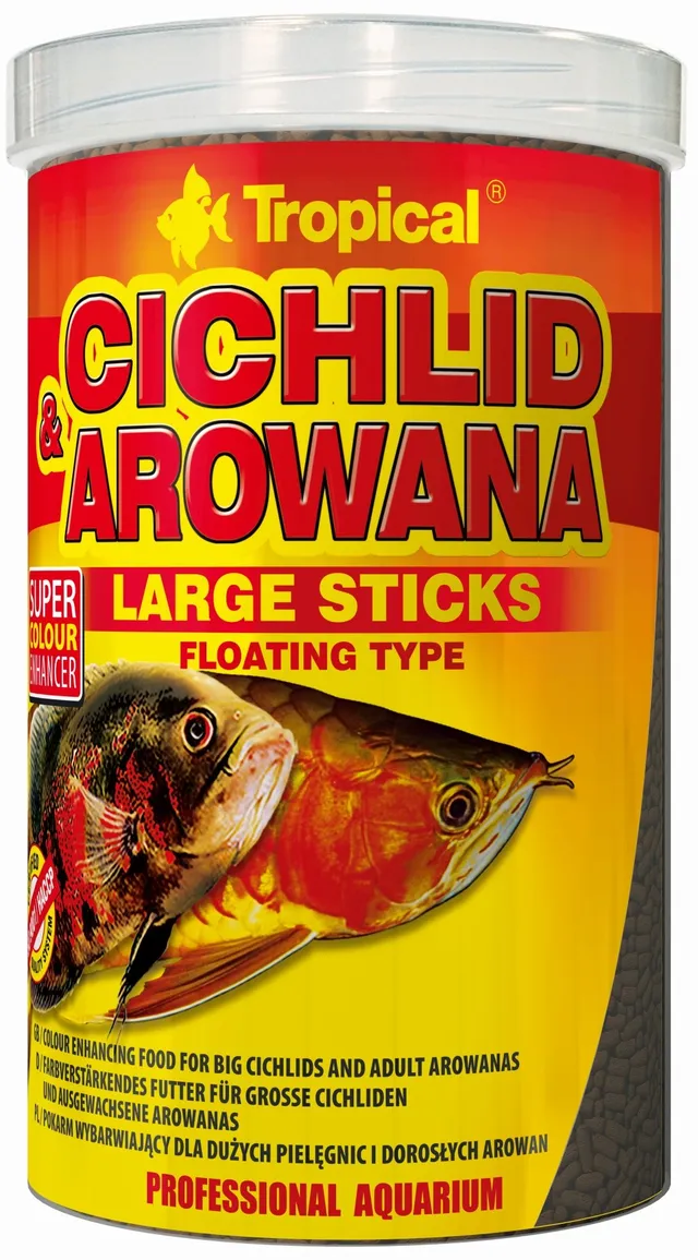 tropical-cichlid-arowana-large-sticks-1000-ml-gro-cichliden-futter image 1