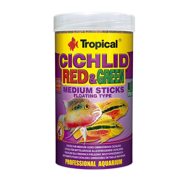 tropical-cichlid-red-green-medium-sticks-futtersticks-f-r-mittelgro-e-cichliden- image 1