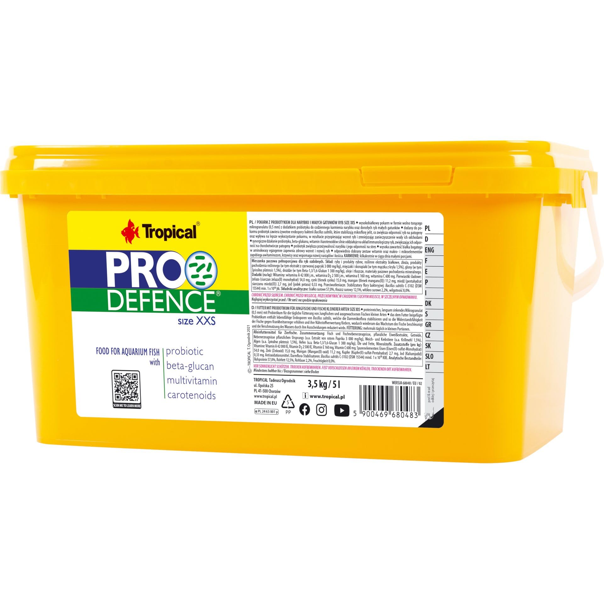 tropical-pro-defence-xxs-5l-probiotik-mikrofutter-f-r-jungfische image 1