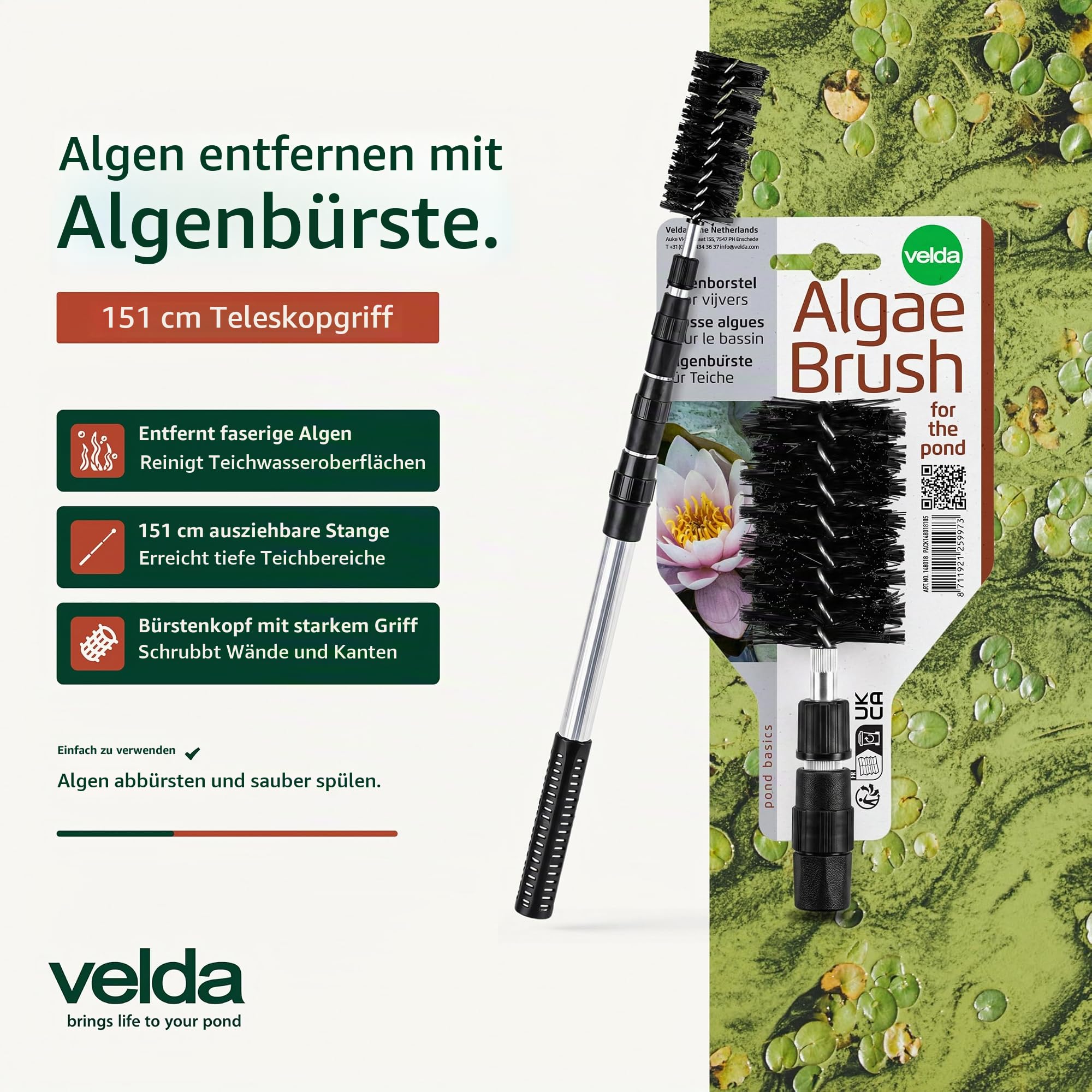 velda-algae-brush-fadenalgenb-rste-mit-teleskopstiel-f-r-teiche image 2