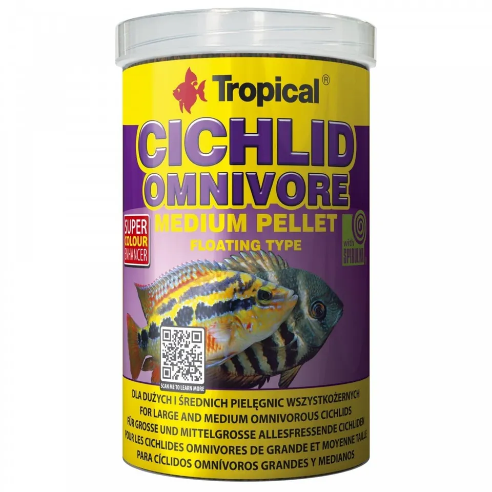 tropical-cichlid-omnivore-medium-pellet-500-ml-schwimmfutter-f-r-mittelgro-e-gro image 1
