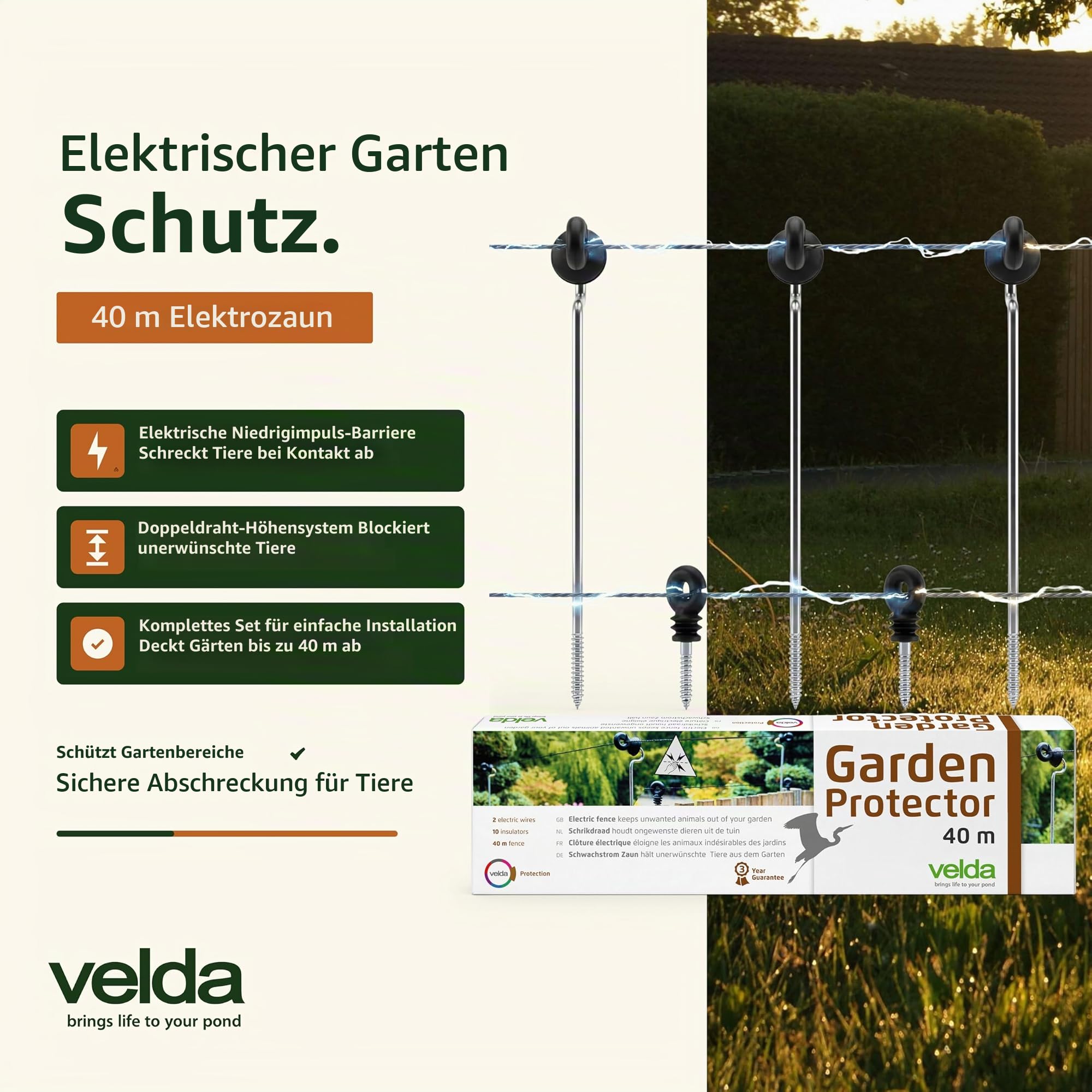 velda-garden-protector-elektrozaun-komplett-set-40-m-reiherabwehr image 3