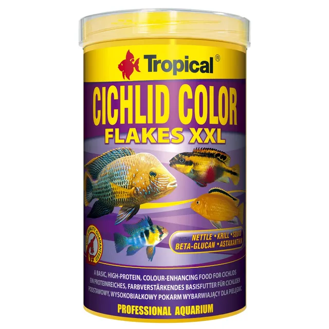 tropical-cichlid-color-flakes-xxl-1-l-proteinreiches-flockenfutter-f-r-buntbarsc image 1