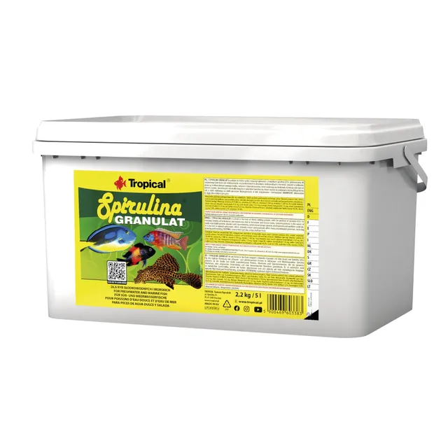 tropical-spirulina-granulat-pflanzenfutter-5-l image 1