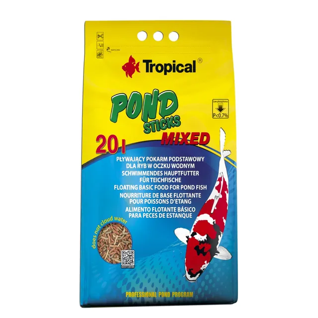 tropical-pond-sticks-mixed-20-l-1-600-g-schwimmende-teichsticks-f-r-koi-goldfisc image 1