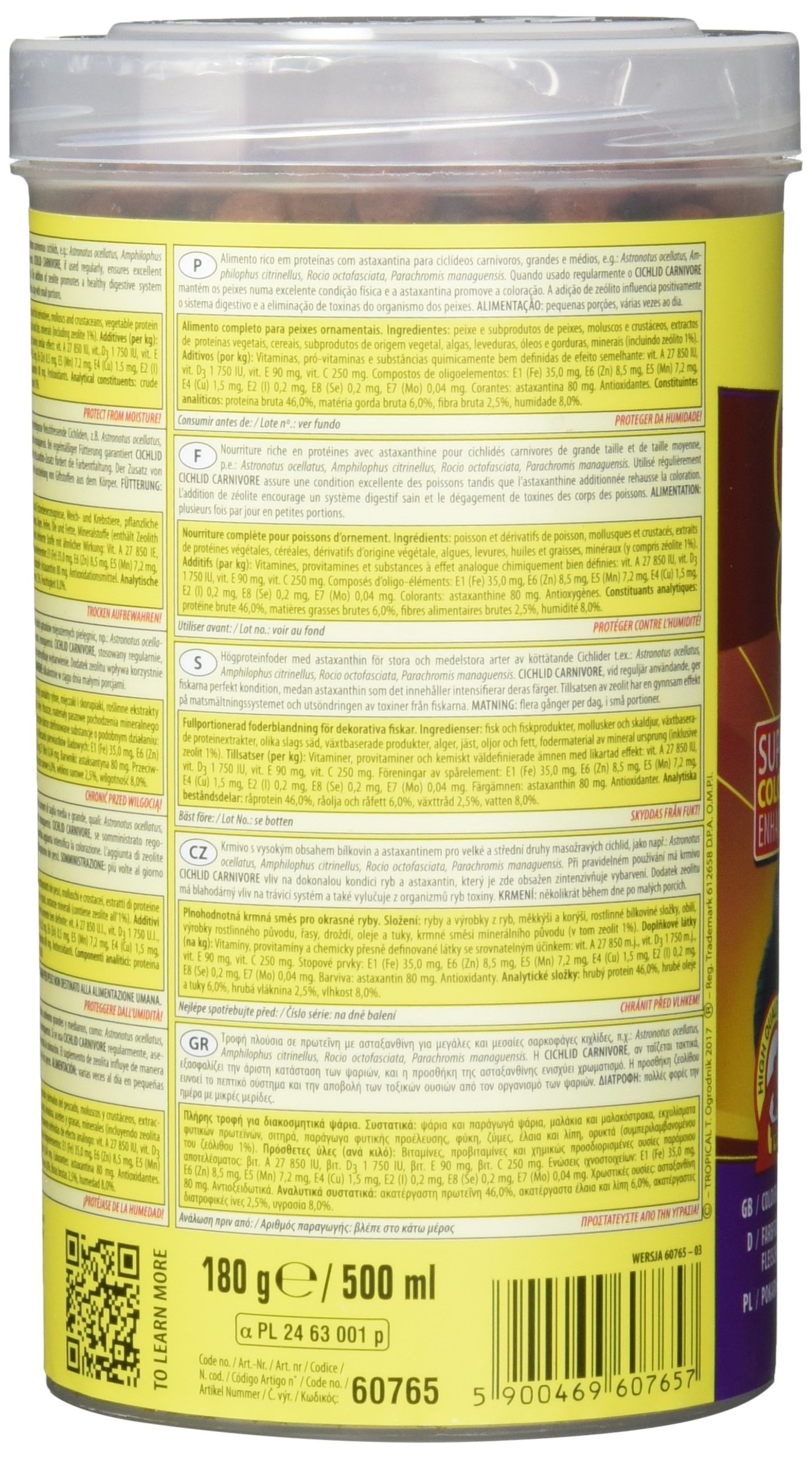 tropical-cichlid-carnivore-medium-pellet-f-r-fleischfressende-cichliden-500-ml image 2