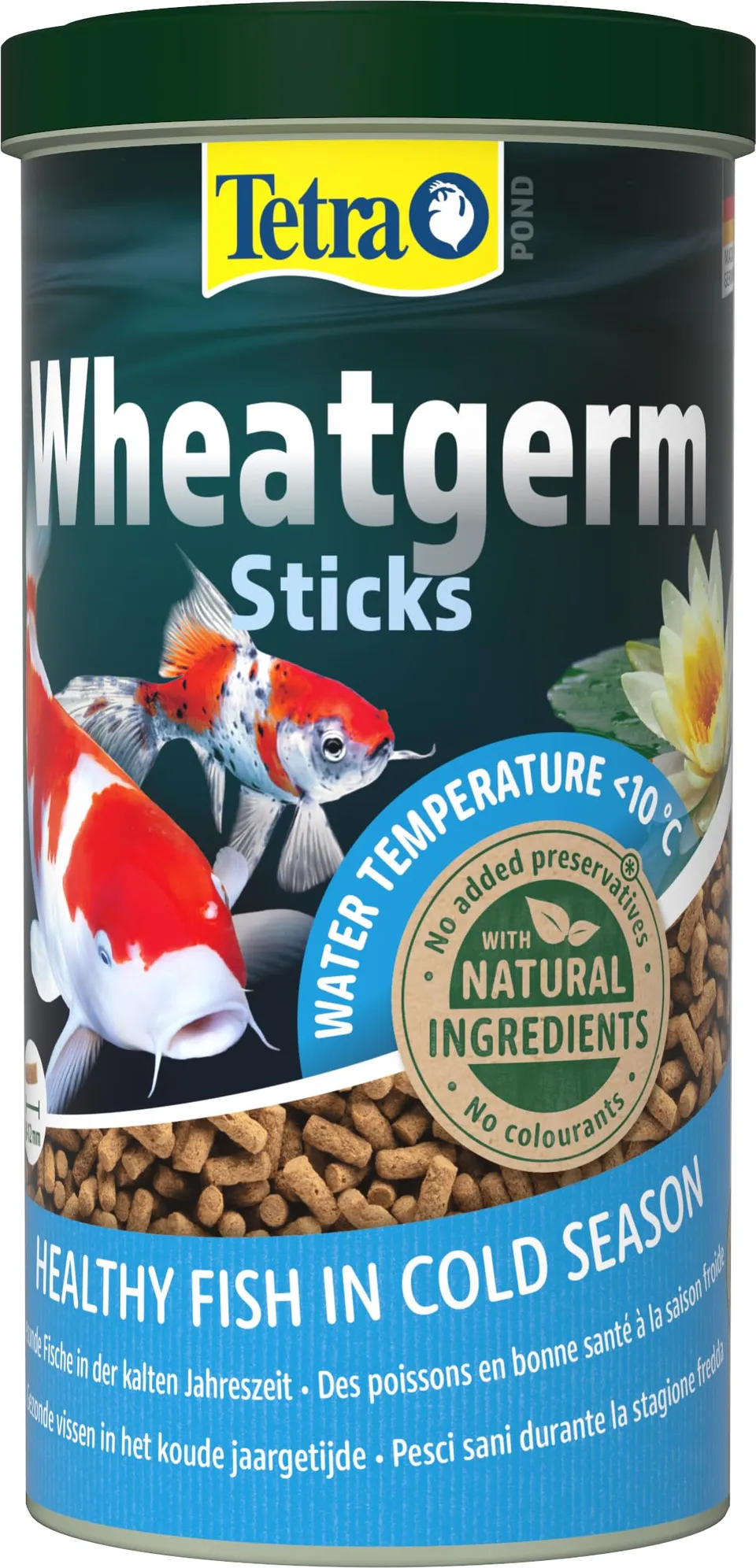 tetra-pond-wheatgerm-sticks-teichfischfutter-1-l-dose image 1
