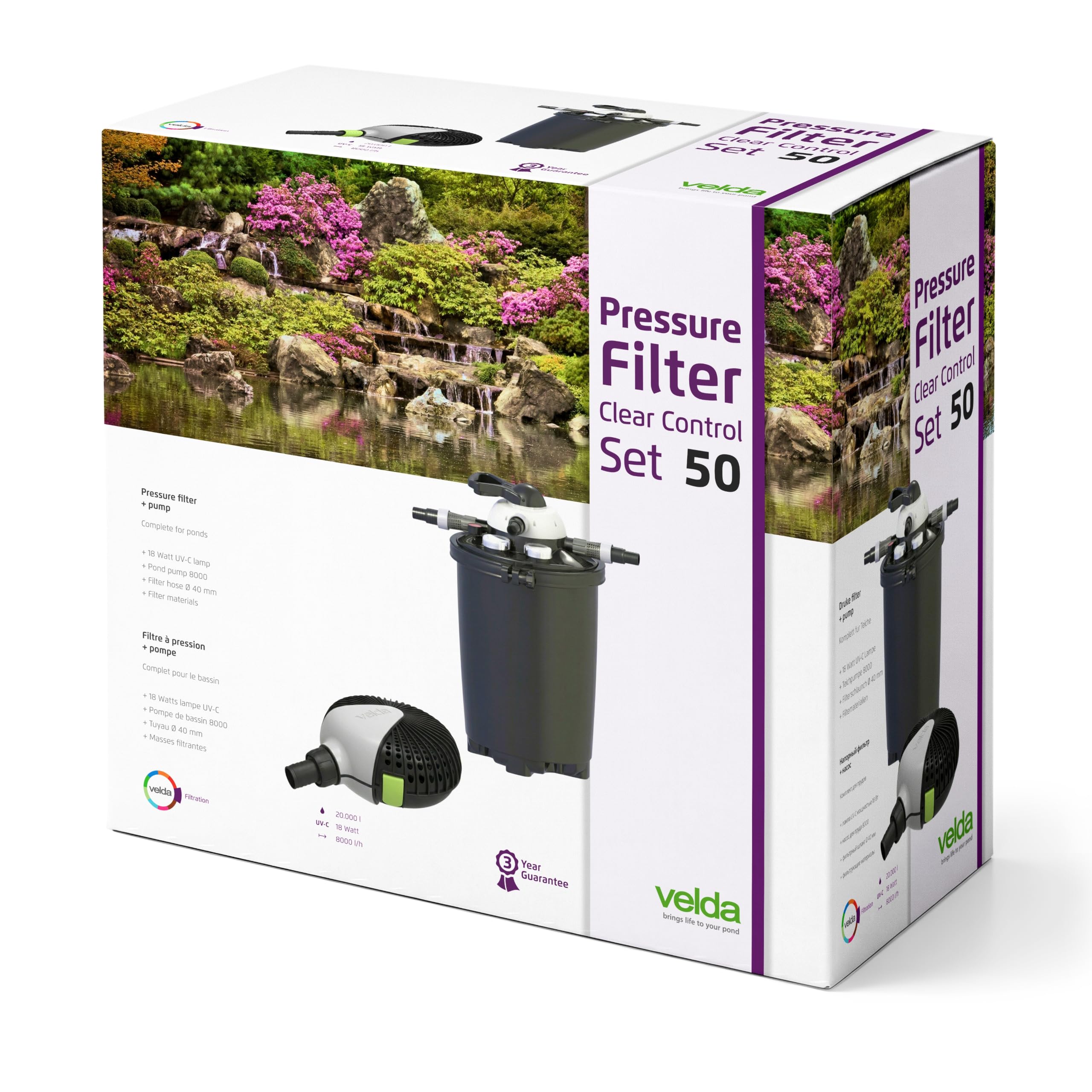 velda-clear-control-50-set-druckfilter-mit-uv-c image 1