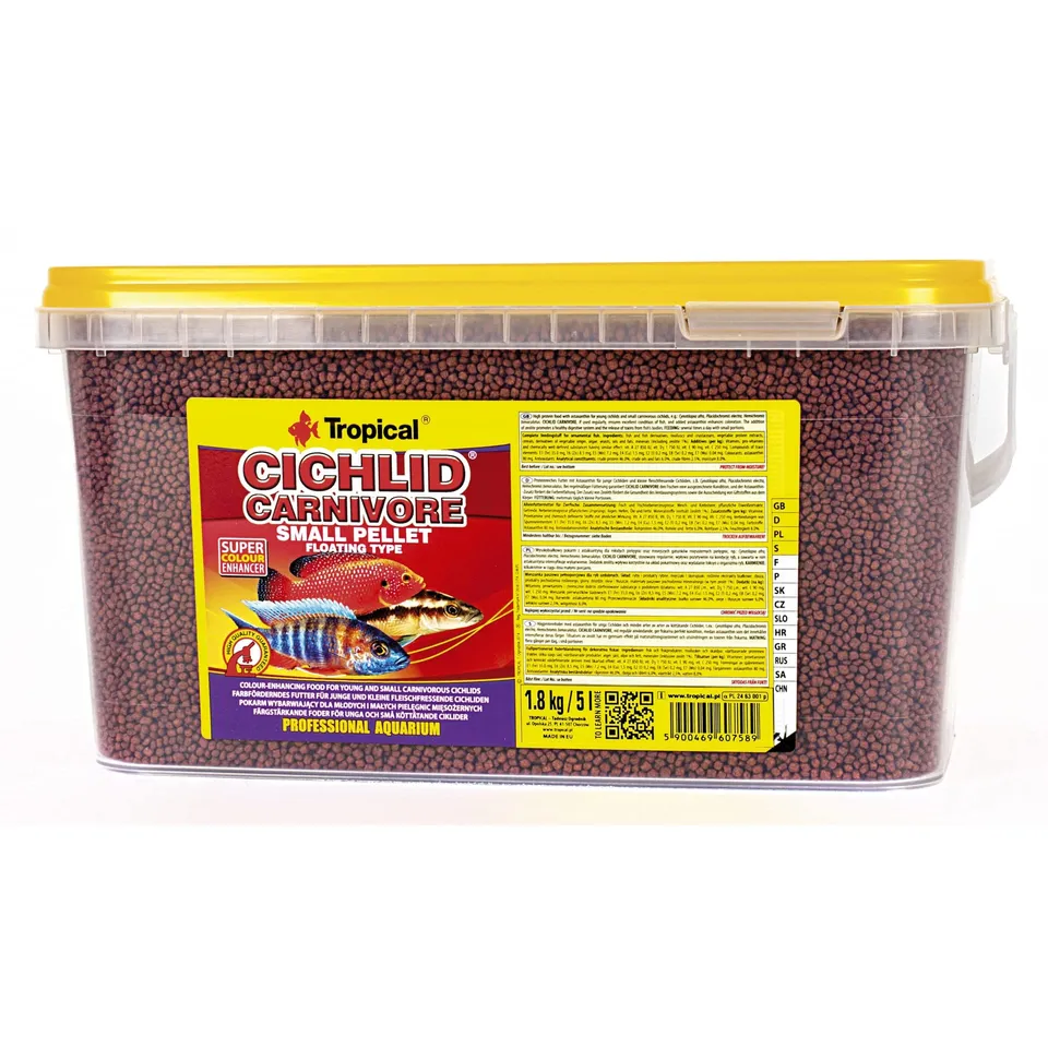 tropical-cichlid-carnivore-small-pellet-5-l-raubfischfutter image 1