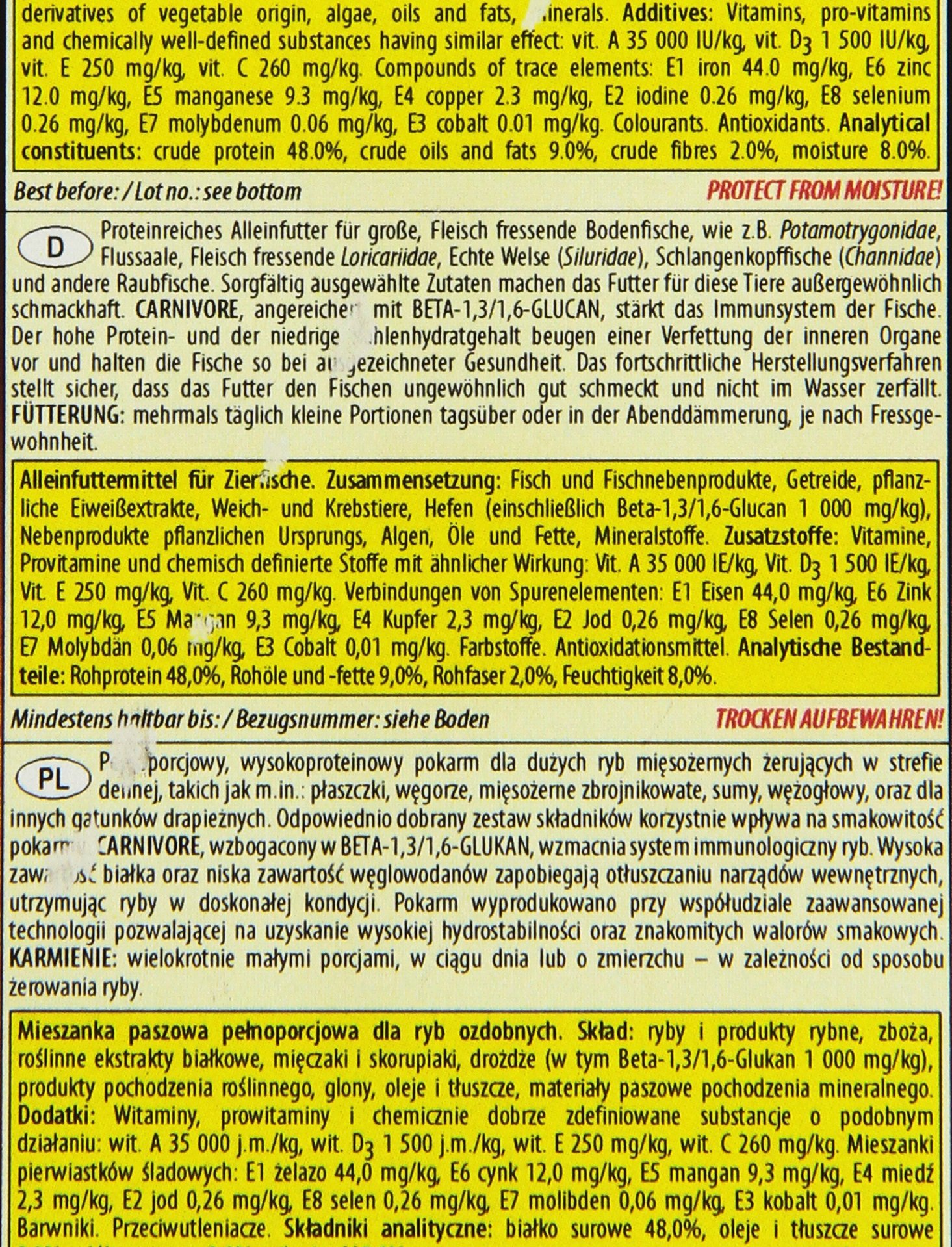 tropical-carnivore-futter-f-r-gro-e-fleischfressende-fische-sinkend-5l image 3