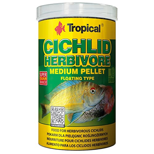 tropical-cichlid-herbivore-medium-pellet-schwimmendes-granulat-500-ml image 6