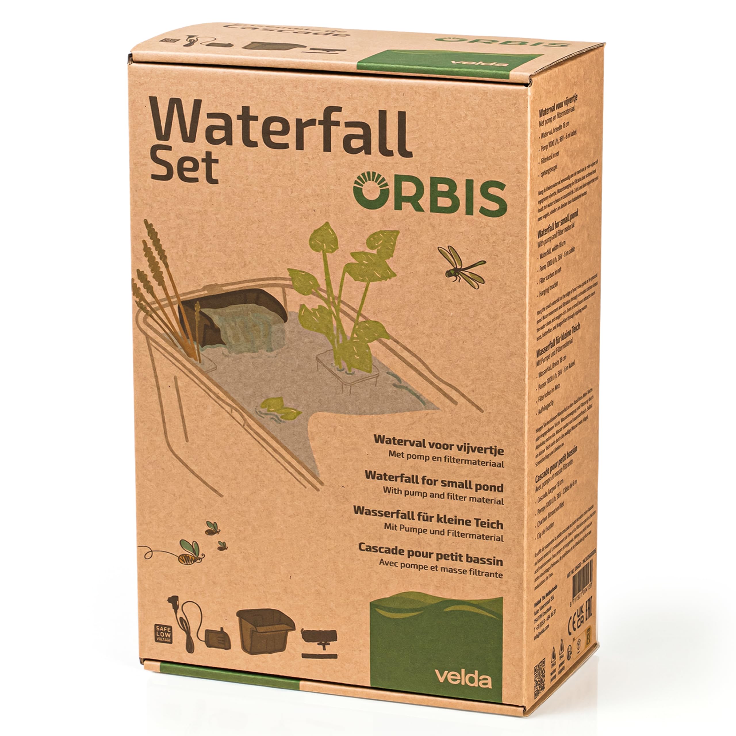 velda-orbis-mini-teich-mit-wasserfall-taupe image 3