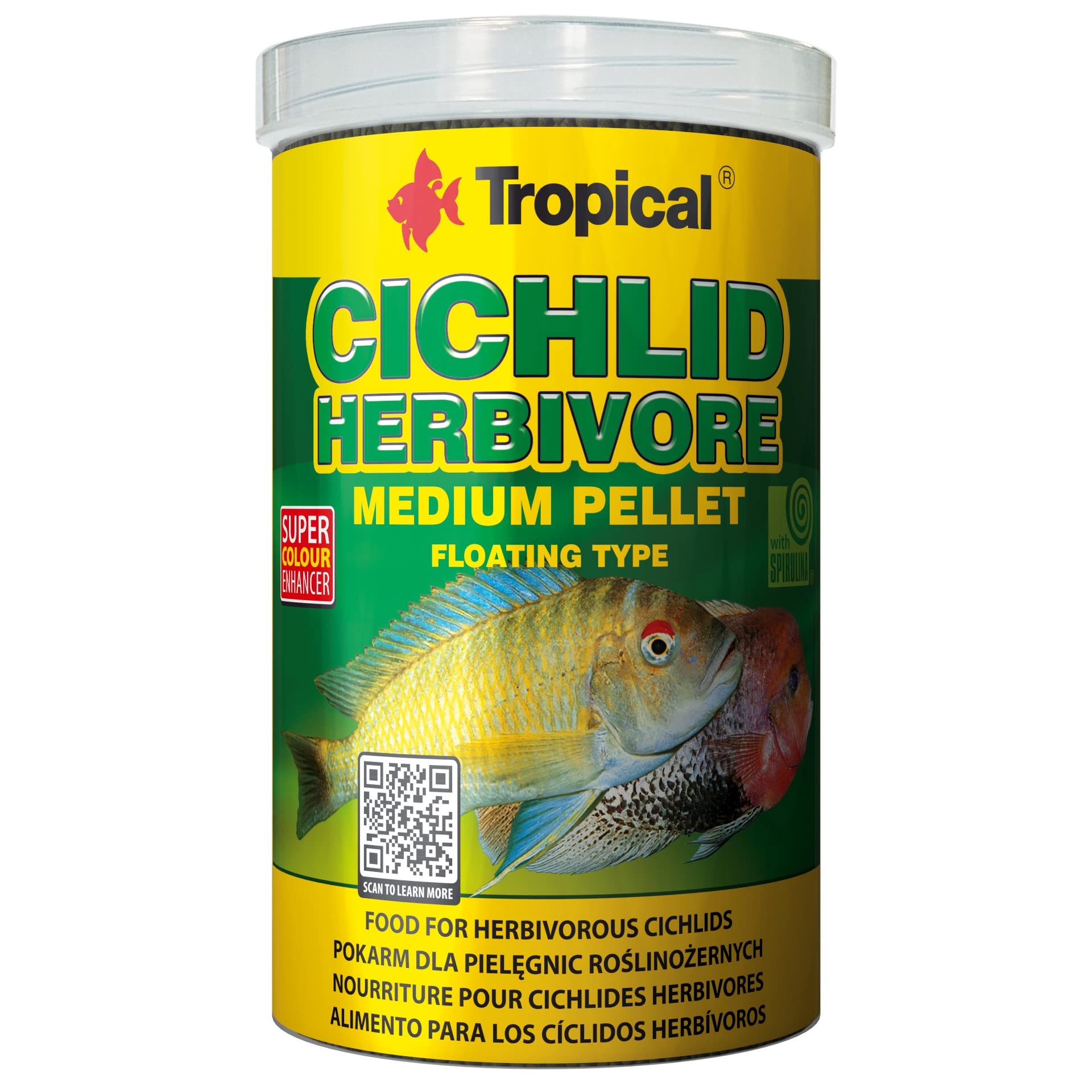 tropical-cichlid-herbivore-medium-pellet-schwimmendes-granulat-500-ml image 3