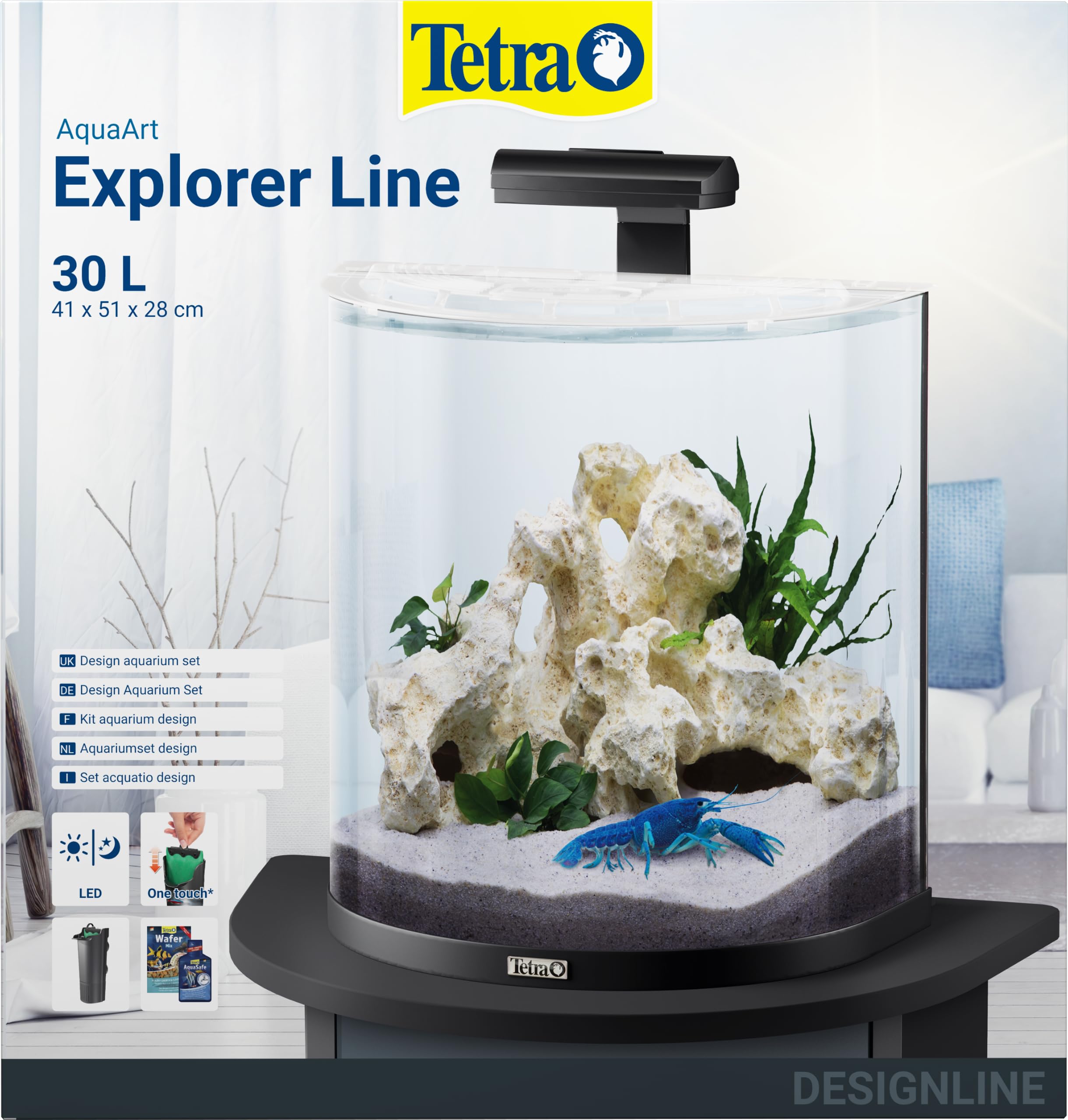 tetra-explorer-line-30-l-aquarium-komplett-set-schwarz-half-moon image 2