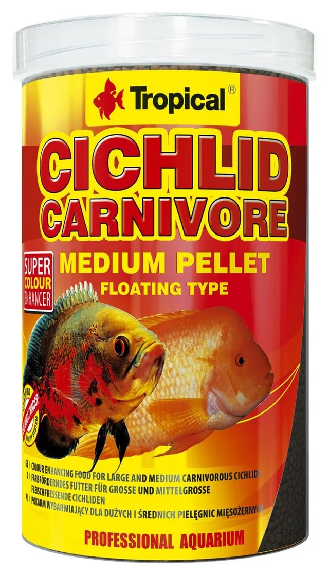 tropical-cichlid-carnivore-medium-pellet-schwimmendes-granulat-1-liter image 1