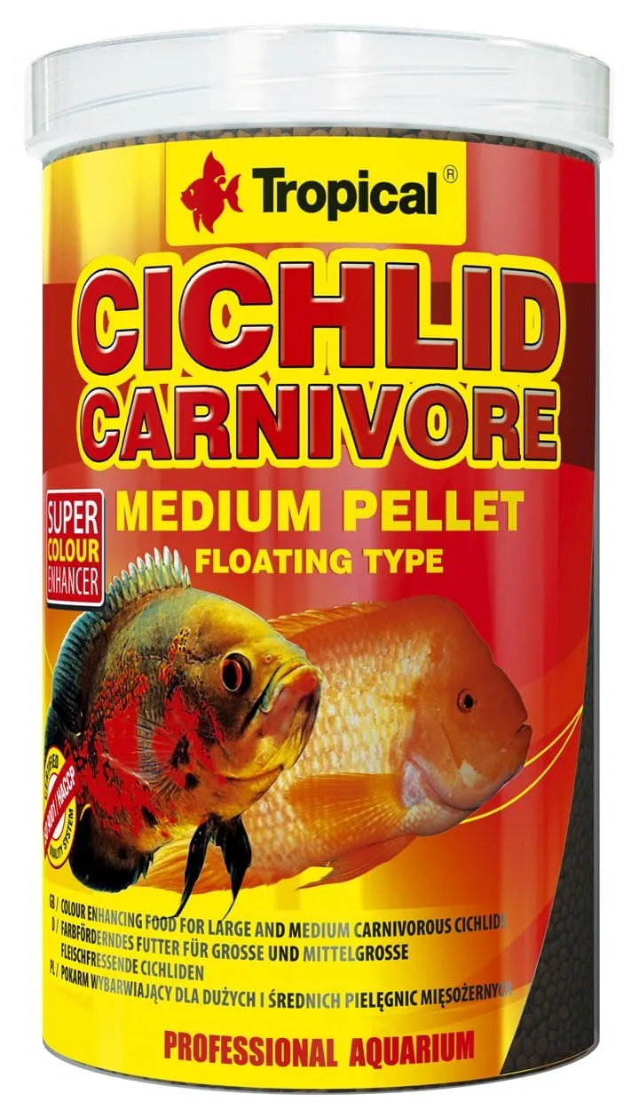 tropical-cichlid-carnivore-medium-pellet-schwimmendes-granulat-1-liter image 1