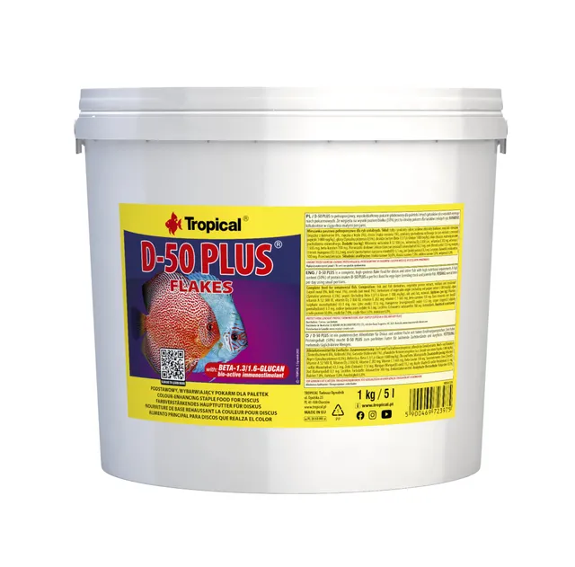 tropical-d-50-plus-farbf-rderndes-flockenfutter-f-r-diskus-5-liter image 1