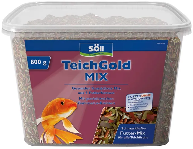 s-ll-teich-gold-mix-7-liter-ganzjahresfutter-sticks-flocken-gammarus image 1