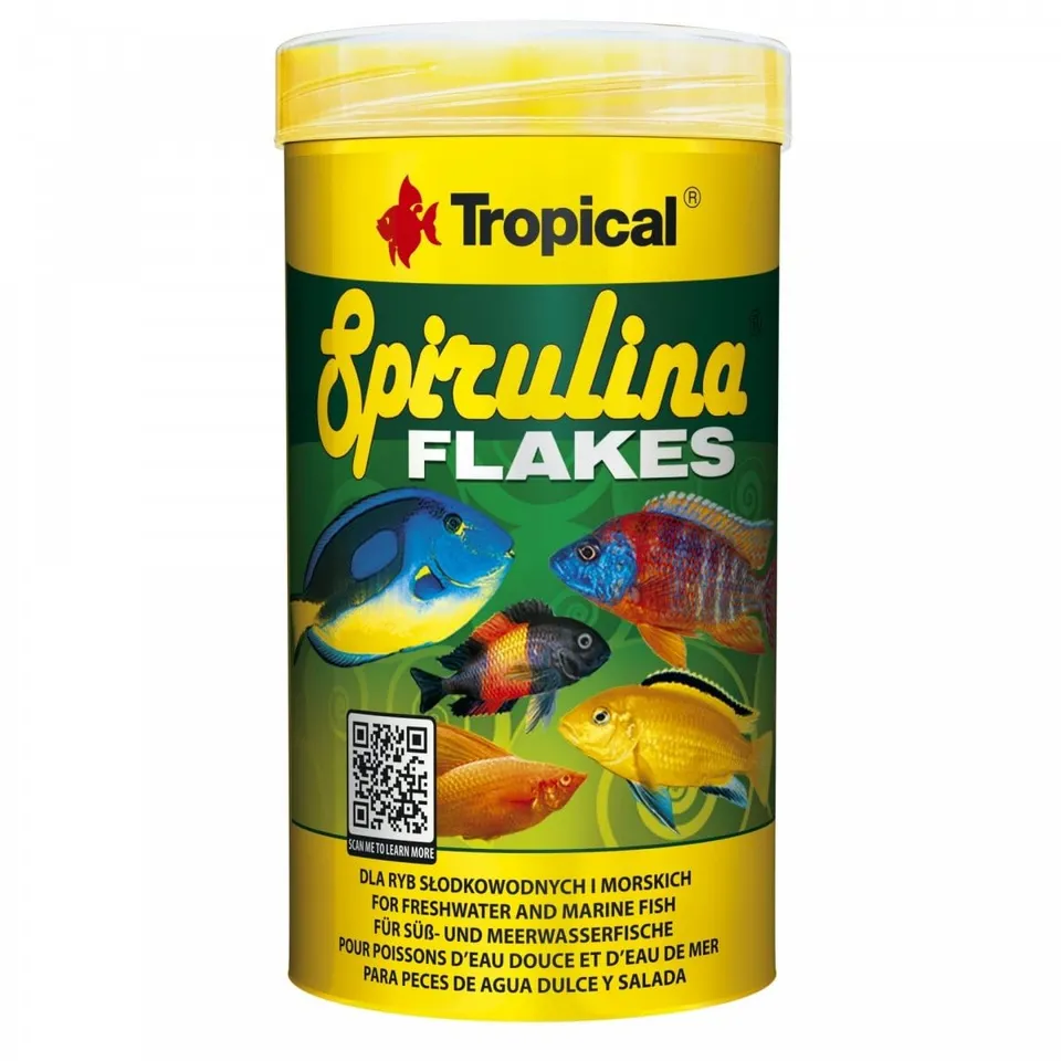 tropical-spirulina-flakes-250-ml-pflanzliches-flockenfutter-mit-spirulina image 1