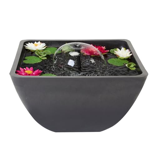 velda-teichschale-brunnen-75-x-75-x-35-cm-inkl-pumpe-und-pflanzkorb image 7