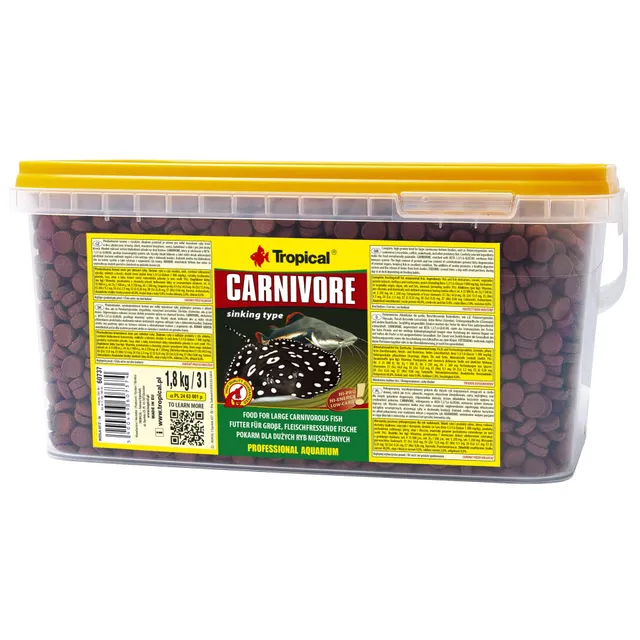 tropical-carnivore-futter-f-r-gro-e-fleischfressende-fische-sinkend-3l image 1