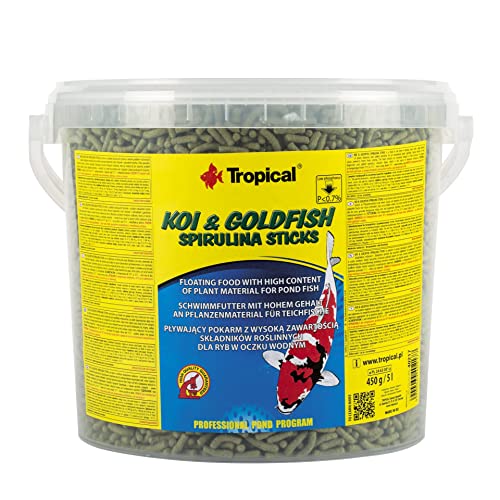 tropical-koi-goldfish-spirulina-sticks-teichfischfutter-5-l-430-g image 2