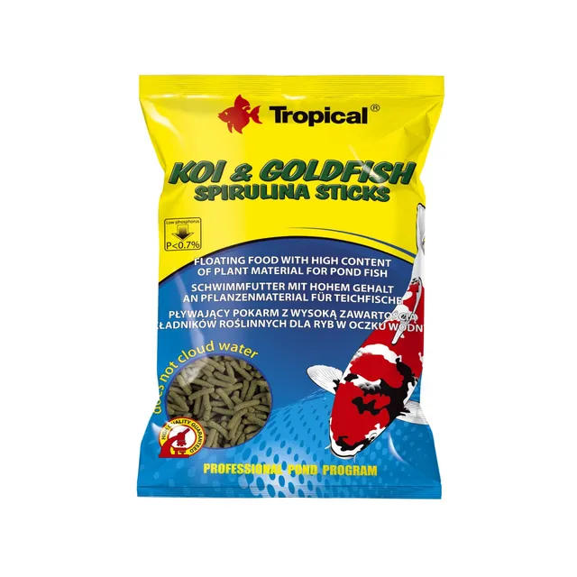 tropical-koi-goldfish-spirulina-sticks-teichfutter-2x-1000-ml-90-g image 1