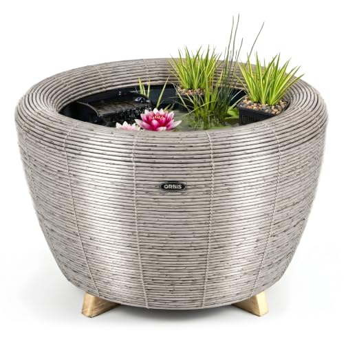velda-orbis-mini-teich-mit-wasserfall-taupe image 8