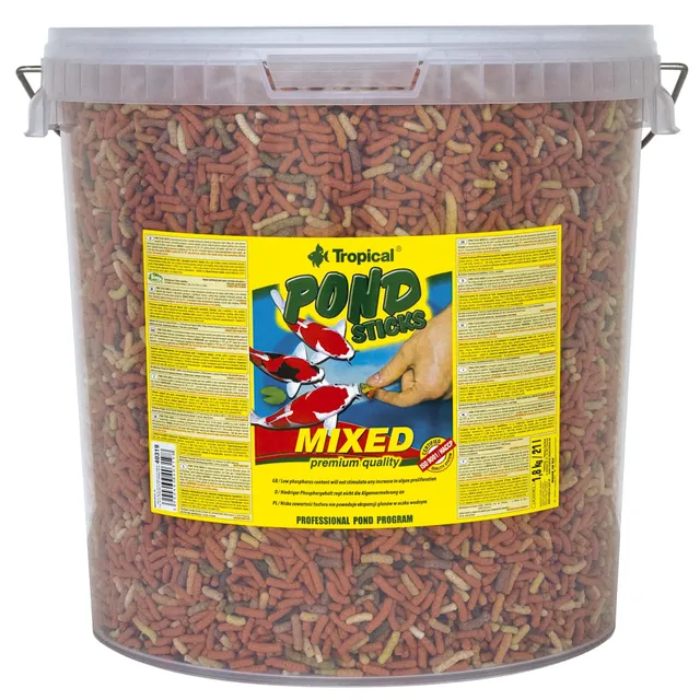 tropical-pond-sticks-mixed-21l-1-6-kg-schwimmende-teichsticks-f-r-koi-goldfische image 1