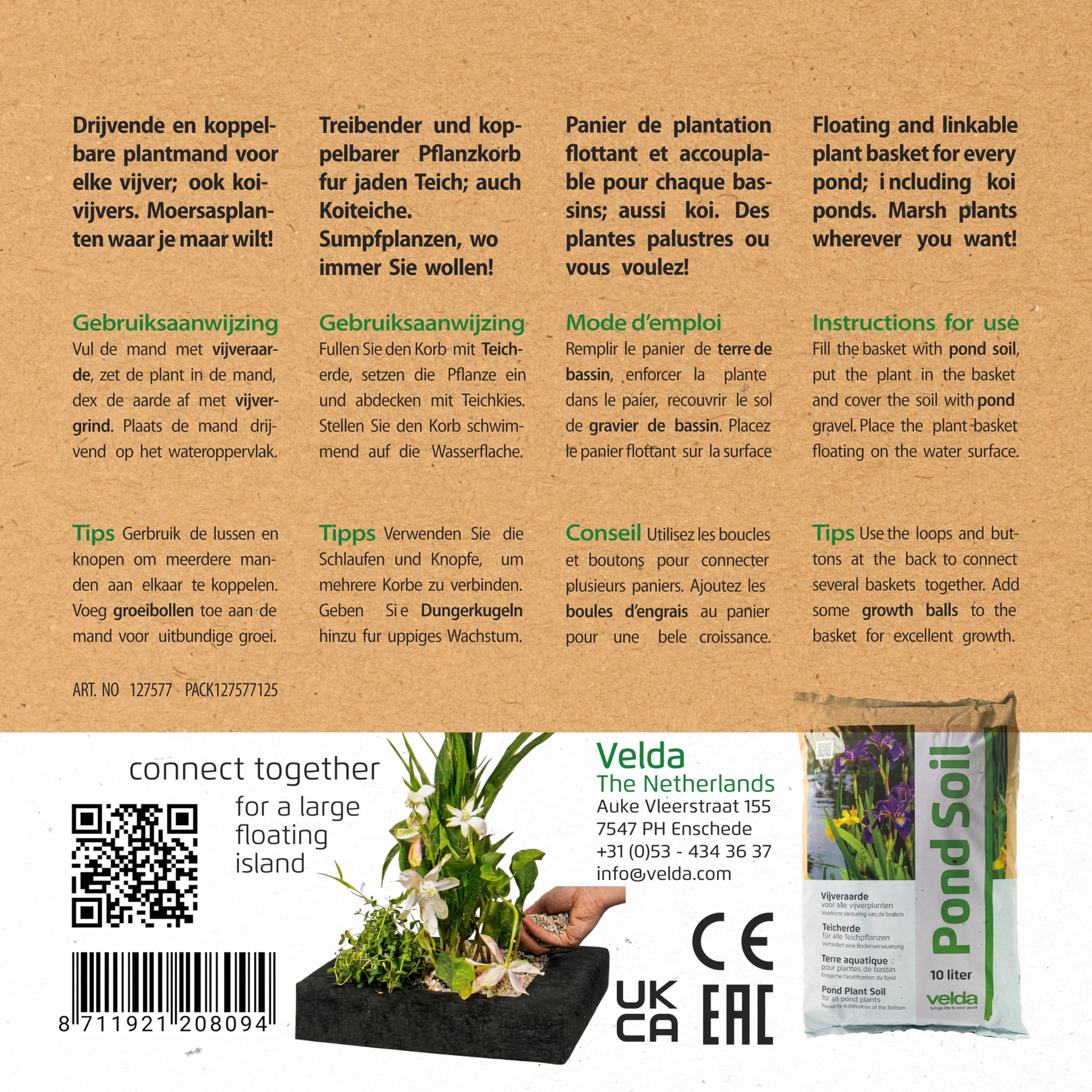 velda-floating-plant-island-eckig-25-cm-schwimmender-pflanzkorb image 6