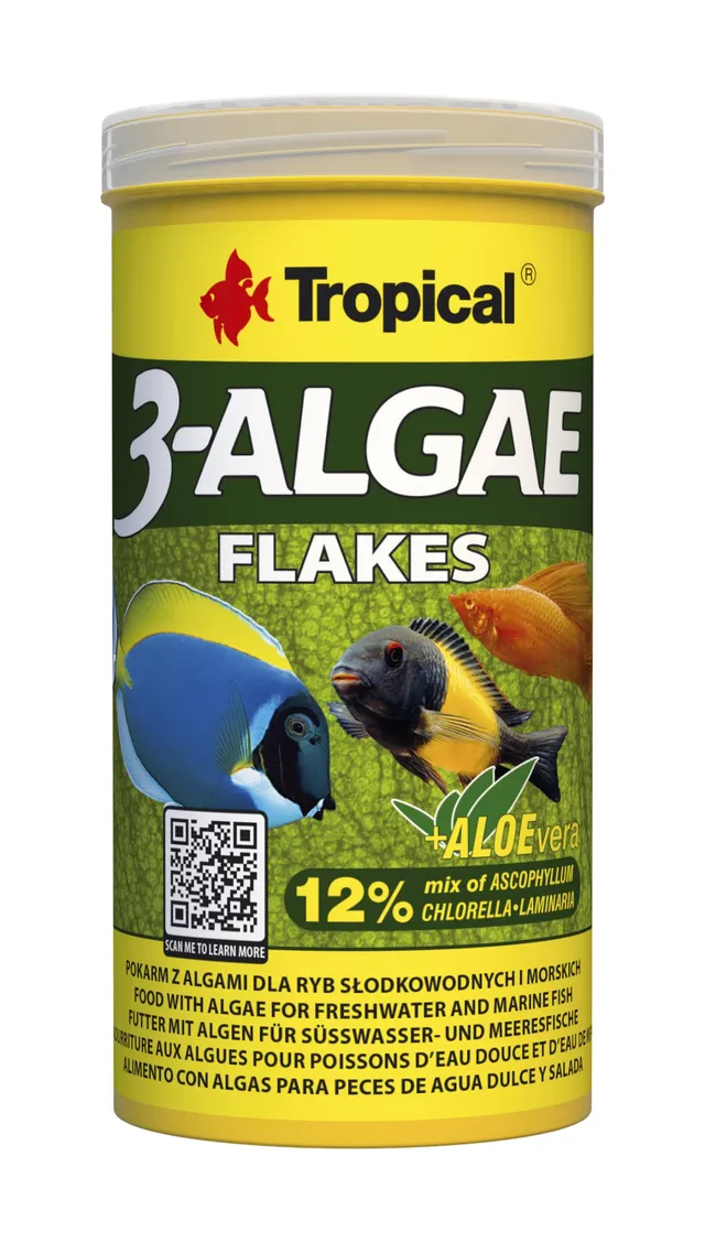 tropical-3-algae-flakes-flockenfutter-mit-3-algen-250-ml image 1