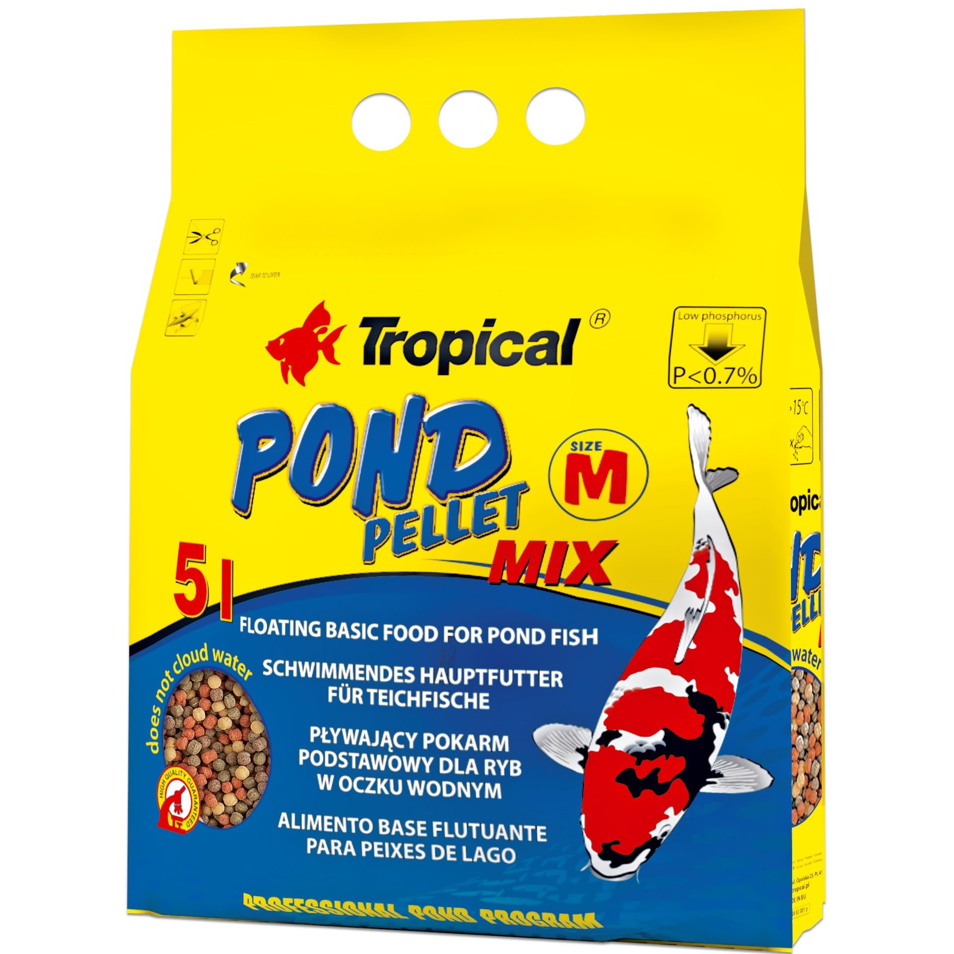 tropical-pond-pellet-mix-size-m-schwimmendes-teichfischfutter-pellets-5l-550g-f- image 1