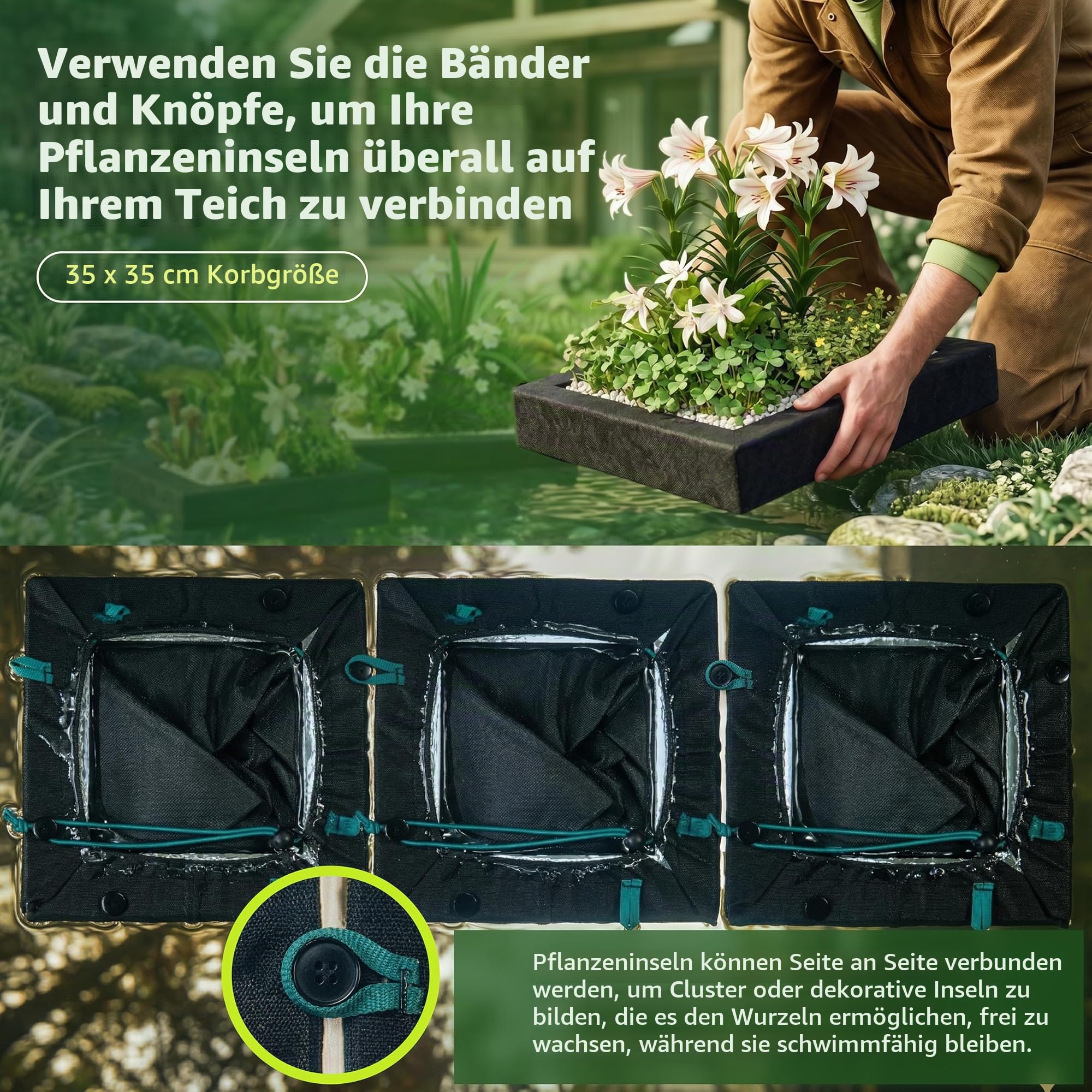 velda-floating-plant-island-pflanzinsel-eckig-35-cm-schwimmender-pflanzenkorb image 6