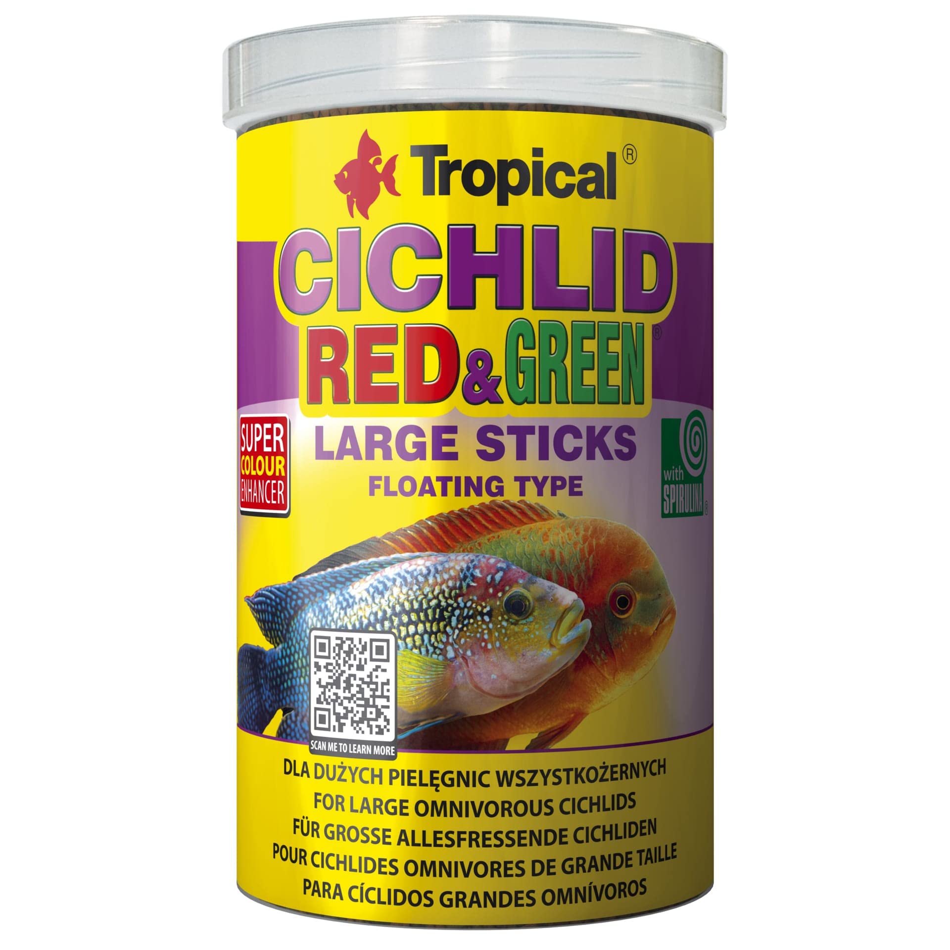 tropical-cichlid-red-green-large-sticks-1000-ml-schwimmende-sticks-f-r-gro-e-cic image 1