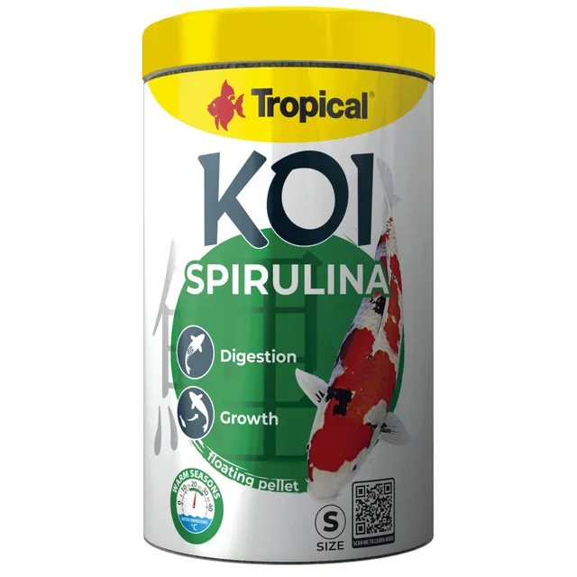 tropical-koi-spirulina-pellet-s-1l-koi-futter-mit-spirulina-f-r-wachstum-und-ver image 1