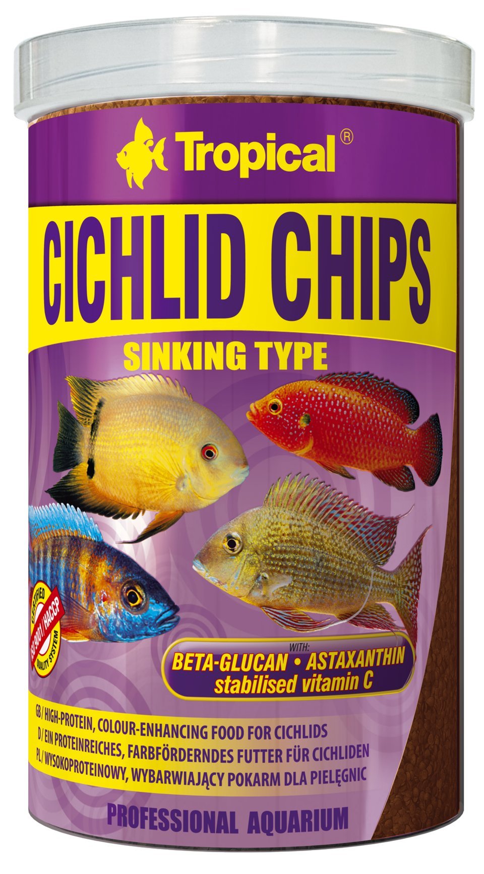 tropical-cichlid-chips-f-r-mittlere-und-gro-e-cichliden-1-liter-520-g image 1