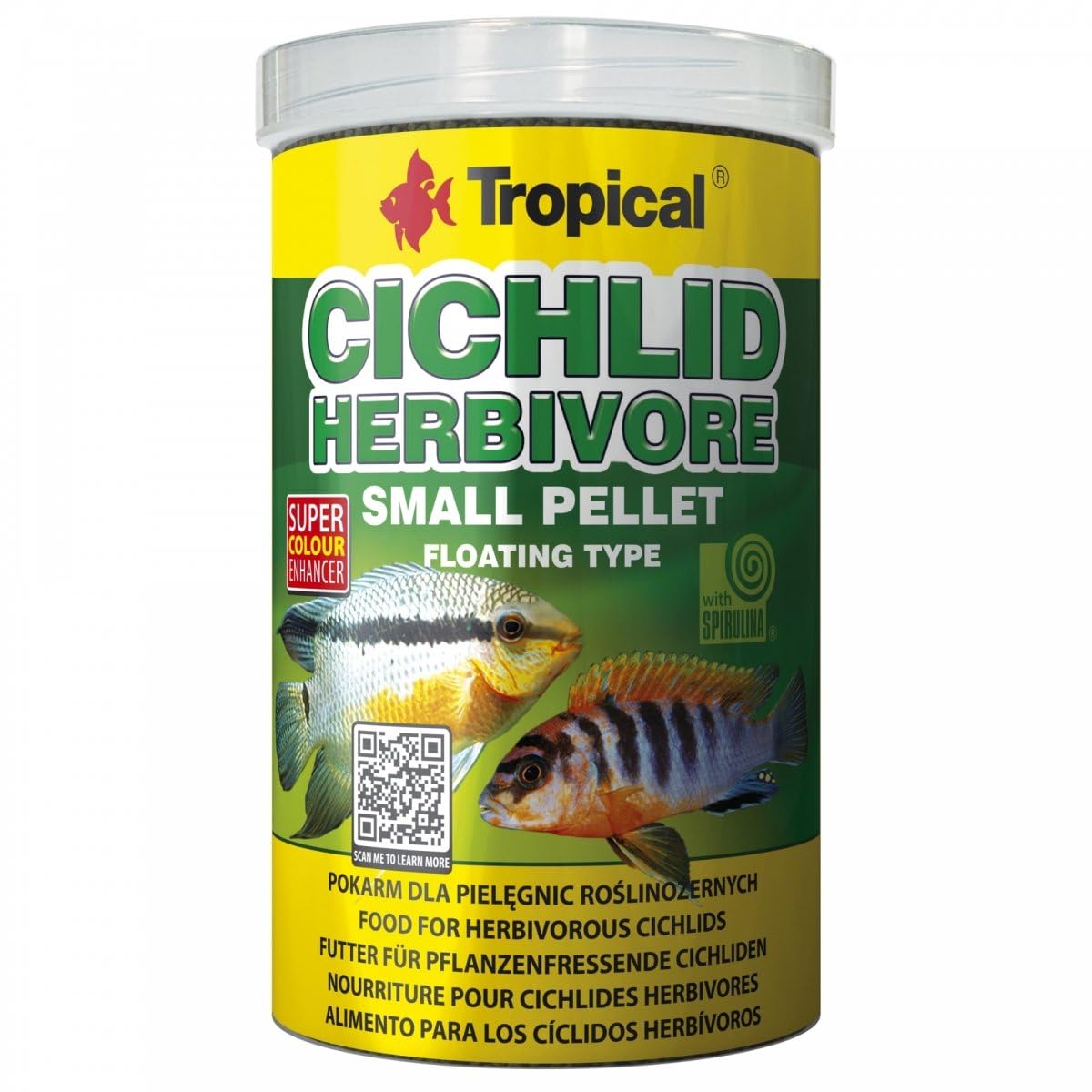 tropical-cichlid-herbivore-pellet-small-250-ml-schwimmende-pellets-mit-spirulina image 1