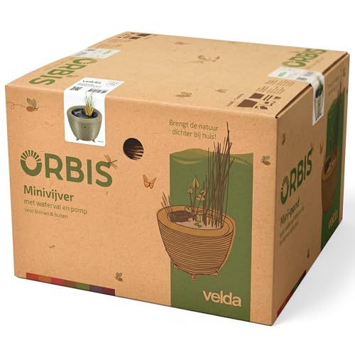 velda-orbis-mini-teich-mit-wasserfall-olivgr-n image 8