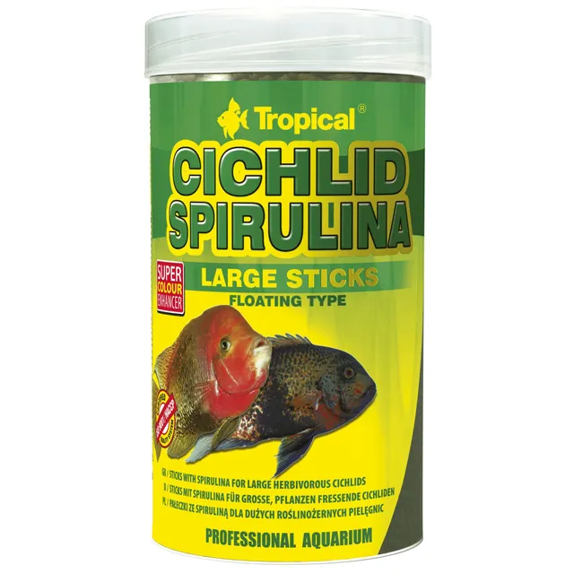 tropical-cichlid-spirulina-large-sticks-250-ml-spirulinafutter-f-r-cichliden image 1